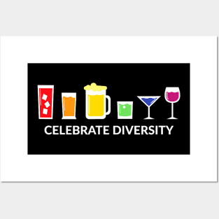 Rainbow Lgbt Drinking Celebrate Diversity Beer Posters and Art